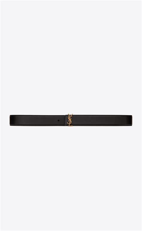 ysl prong buckle belt|ysl monogram leather belt.